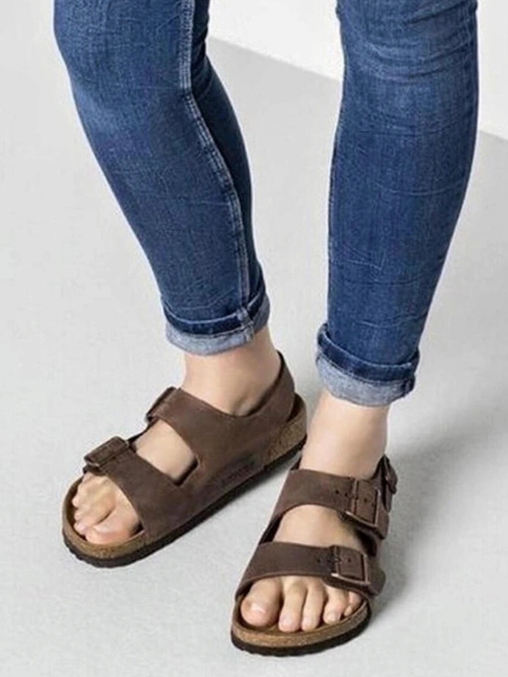 Birki's by Birkenstock Milano Leather Ankle Strap Sandals Sz 39 US 8-8.5